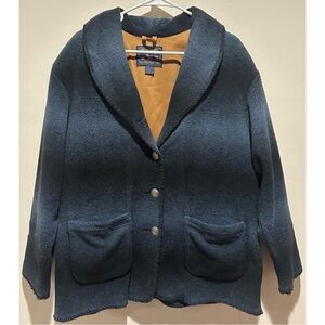 Woolrich Vintage Womens Fleece Striped Blazer Coat‎ Size Medium